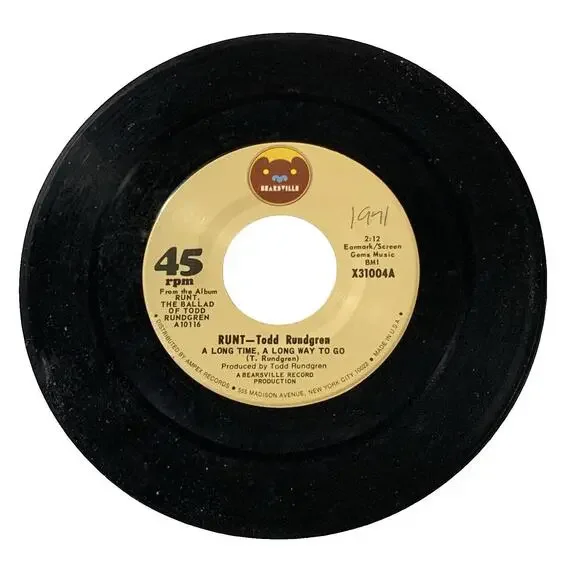 Todd Rundgren - Runt 45 RPM Vinyl Record - Picture 3 of 3